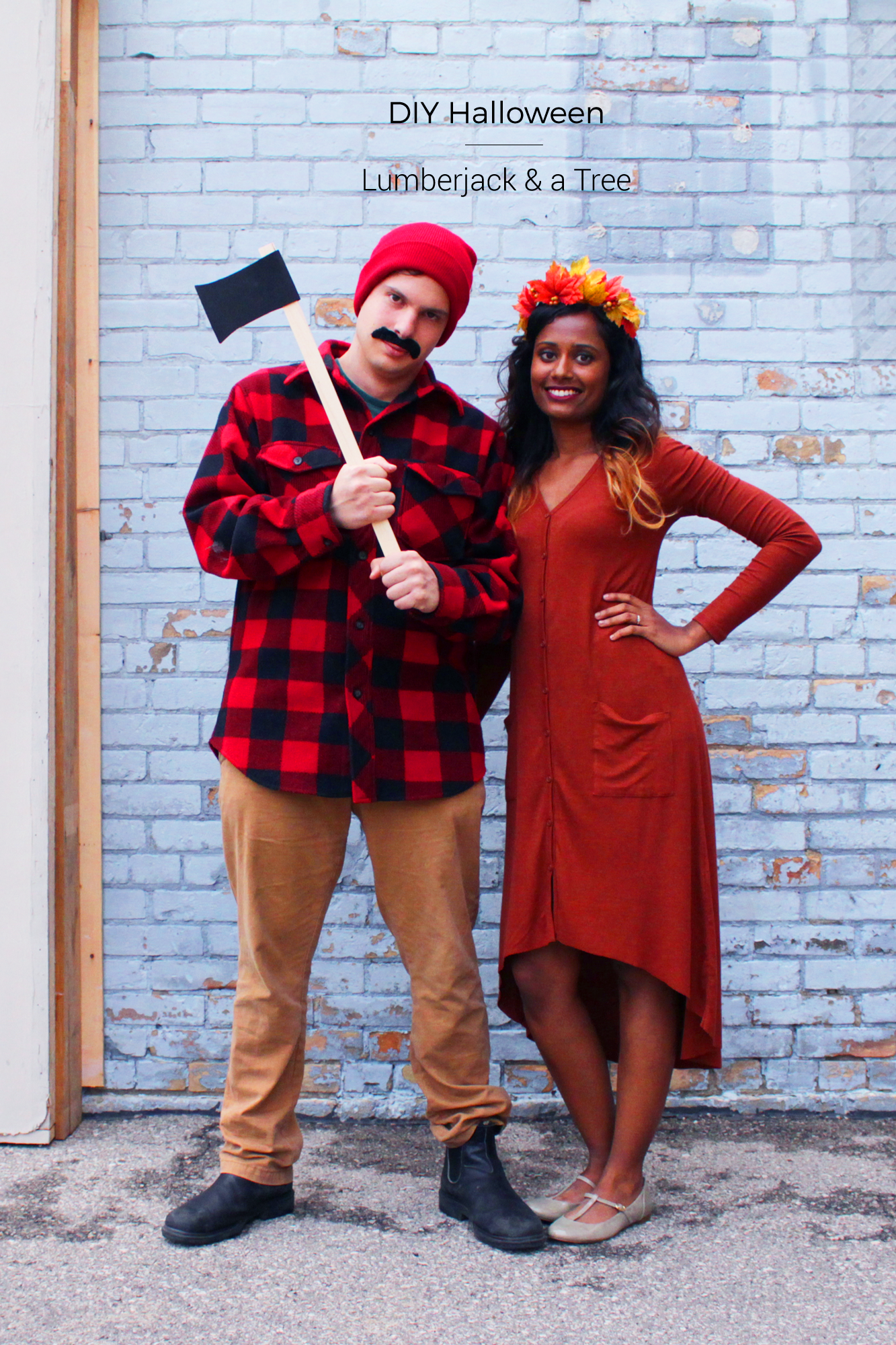 Diy Halloween Couples Costume Lumberjack And A Tree Fish And Bull