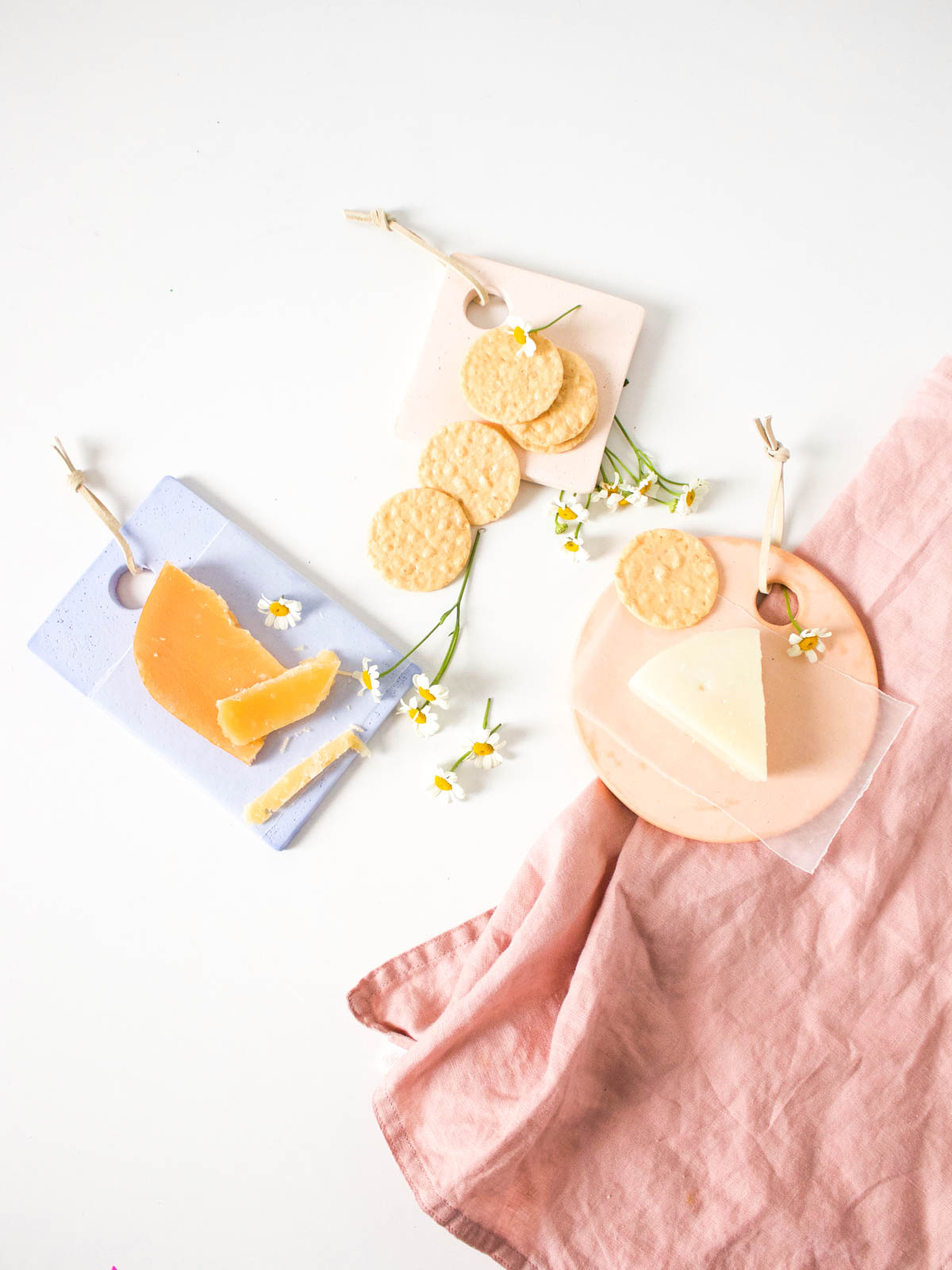 DIY Mini Colorful Cheese Boards on Sugar & Cloth | Fish & Bull