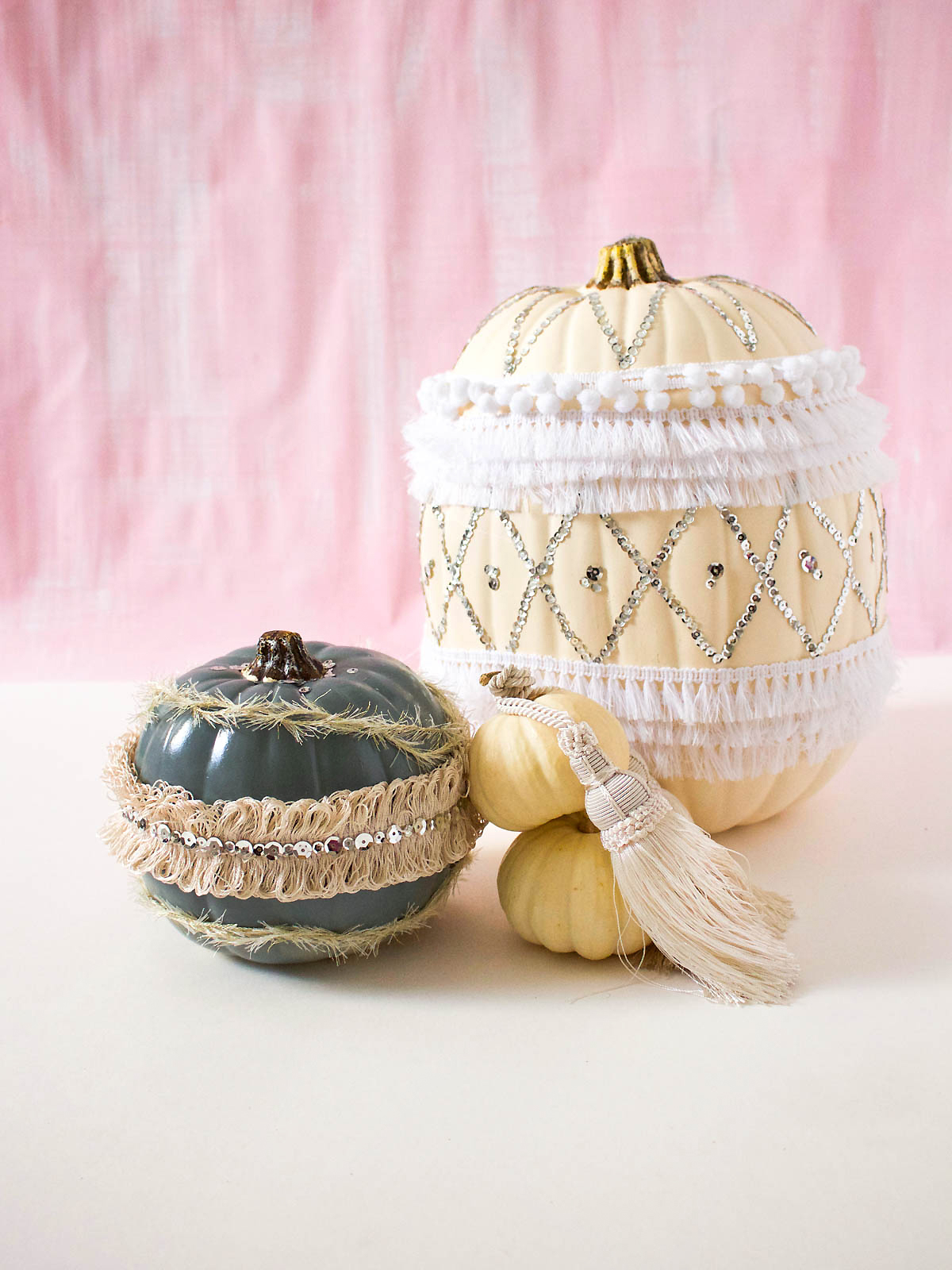 Make it a Sparkly Halloween With This DIY Moroccan Style Sequin Pumpkin | Fish & Bull