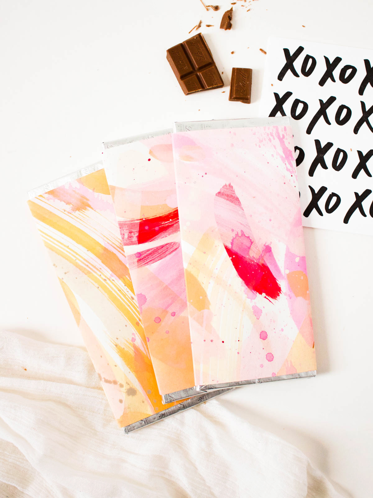 DIY Painted Chocolate Bars for Valentine's Day | Fish & Bull