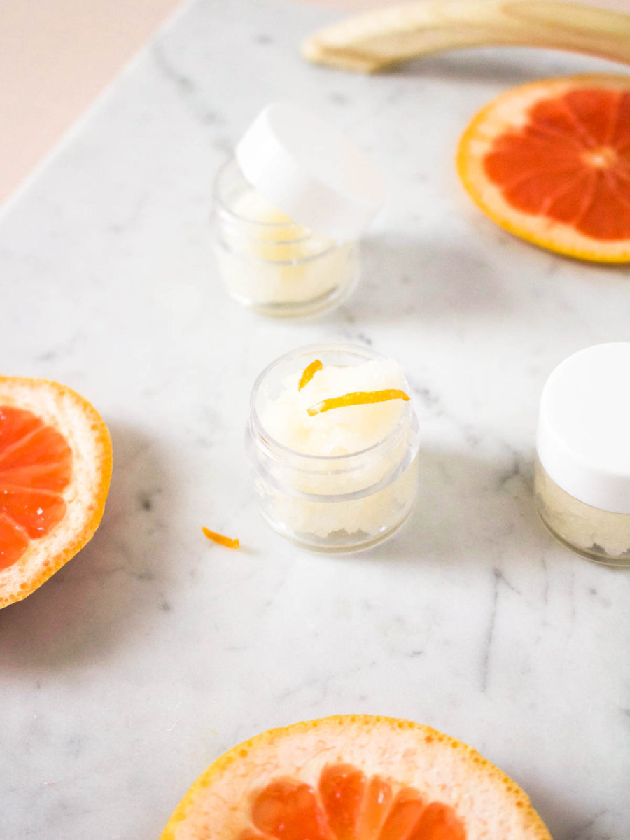 A beauty DIY with minimal and all-natural ingredients - this Grapefruit Lip Scrub DIY is just that