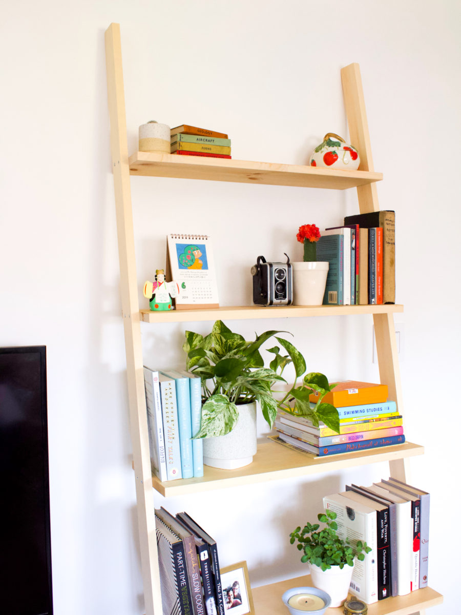How to Build a DIY Leaning Bookshelf